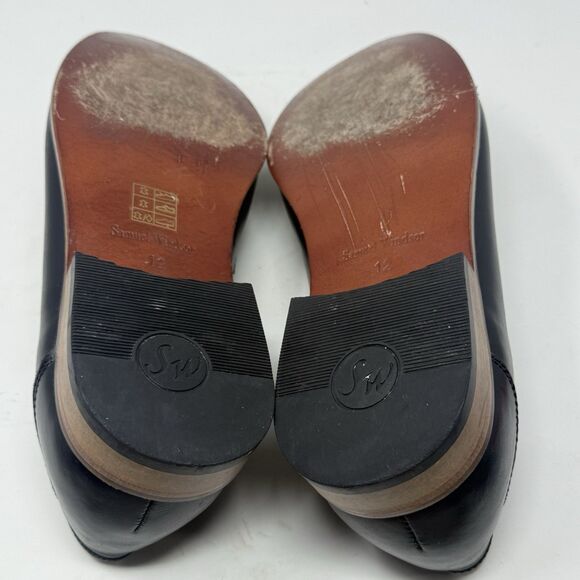 Samuel Windsor Loafers Mens 12 Black Leather Slip On Dress Casual Business